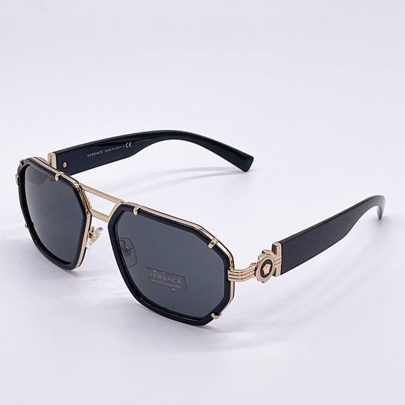 NEW VERSACE VE2228 1002/87 SUNGLASSES VERSACE MOD 2228 BLACK - Picture 8 of 14